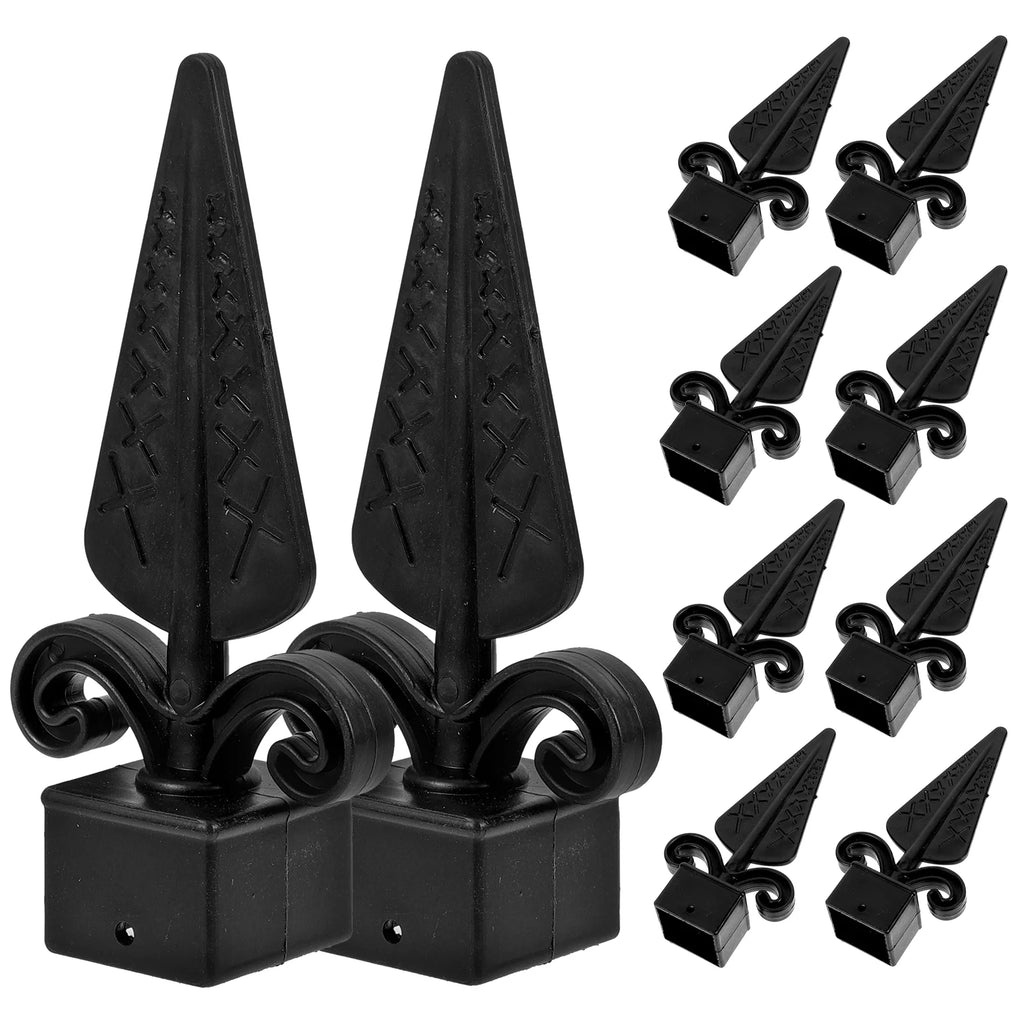 10 Pcs Fence Head Murdle Cover Column Cylinder Plastic Parts Post Finials Caps