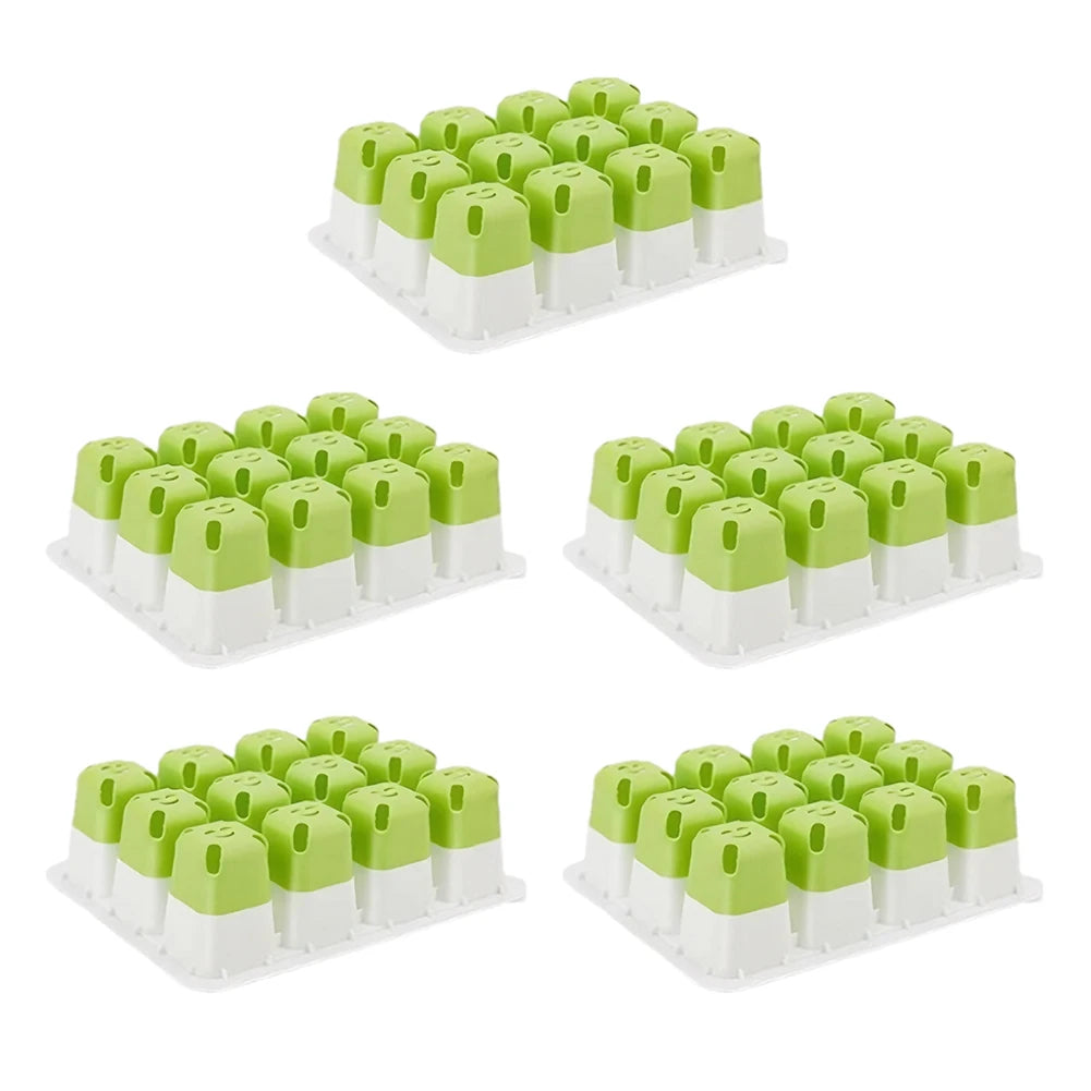 12 Holes Garden Nursery Seedling Dish Plastic Nursery Seedling Trays Seed Starter Trays Vegetable Seedling Pots Garden Supplies