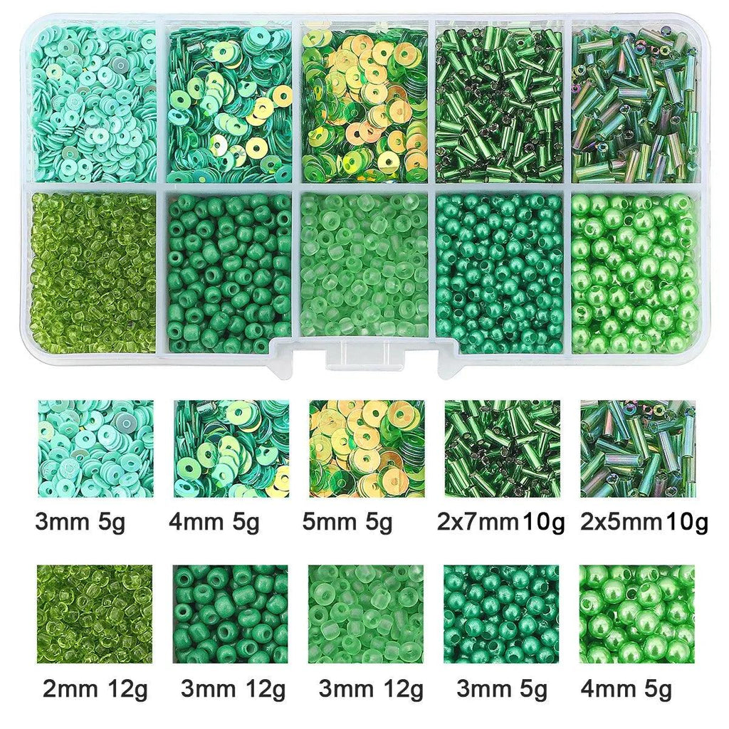 120g/box Multi-color Rice Pearl Sequins Imitation Pearl Material Bag Handmade DIY Making Beaded Bracelet Necklace Accessories