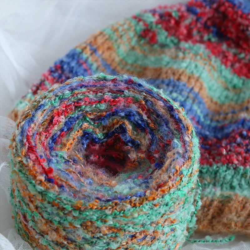 Gradient Mohair Wool Blend Yarn 50g Chunky Fluffy Crochet