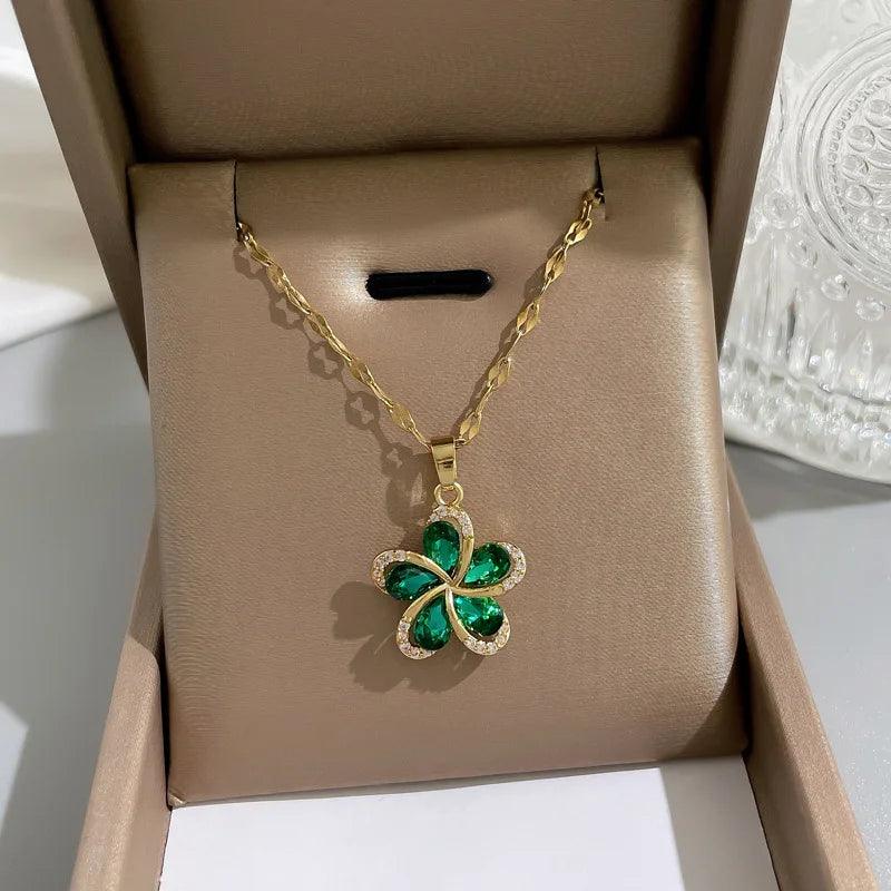 Stainless Steel Blue Hummingbird Pendant Necklace For Women Girls Fashion Clavicle Chain Choker Aesthetic Jewelry Birthday Gifts