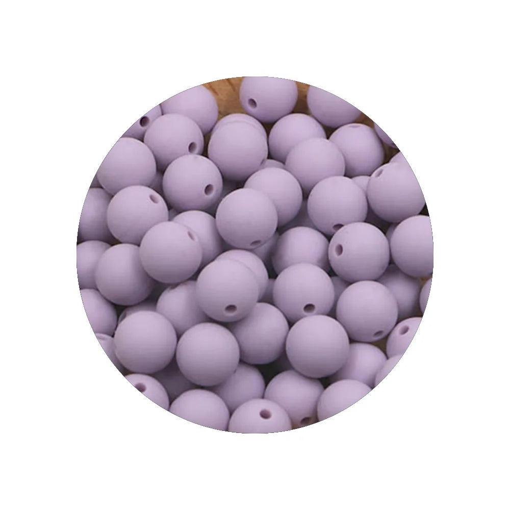 Kivoct 100Pcs 12MM Round Silicone Beads For Jewelry Making DIY  Pacifier Chain Necklace Keychain Accessories