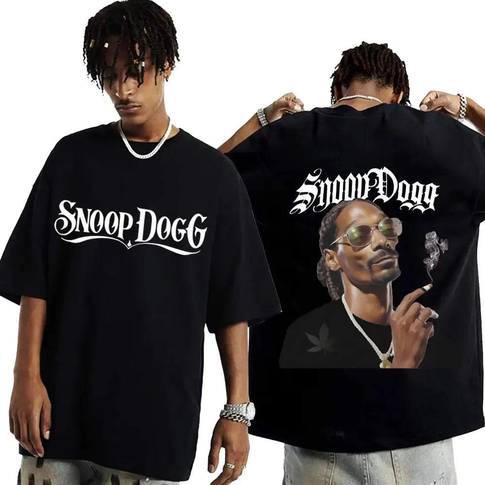Funny Snoop Dogg Graphic T Shirt for Men Hip Hop Fashion Oversized Streetwear Summer Style