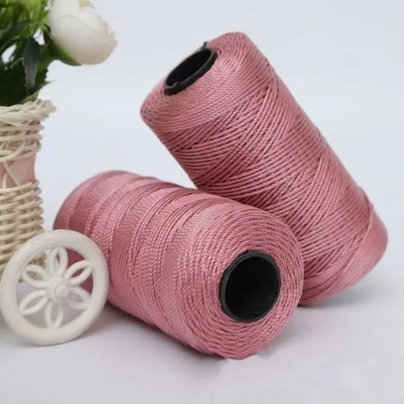 1.5mm 200m Summer Crochet Yarn Ice Silk Craft Thread for Hats Dolls Sewing Bags Crocheting