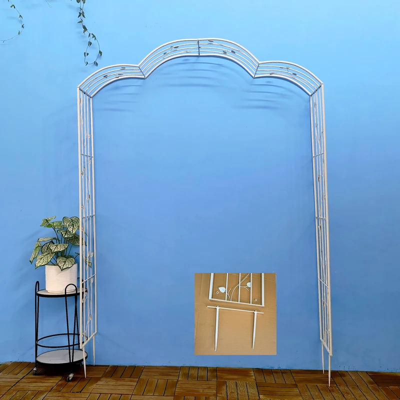 Outdoor Wedding Arch Door Wrought Iron Home Garden Party Stand Decoration Flower Balloons Arches Wrought Iron Garden Arch