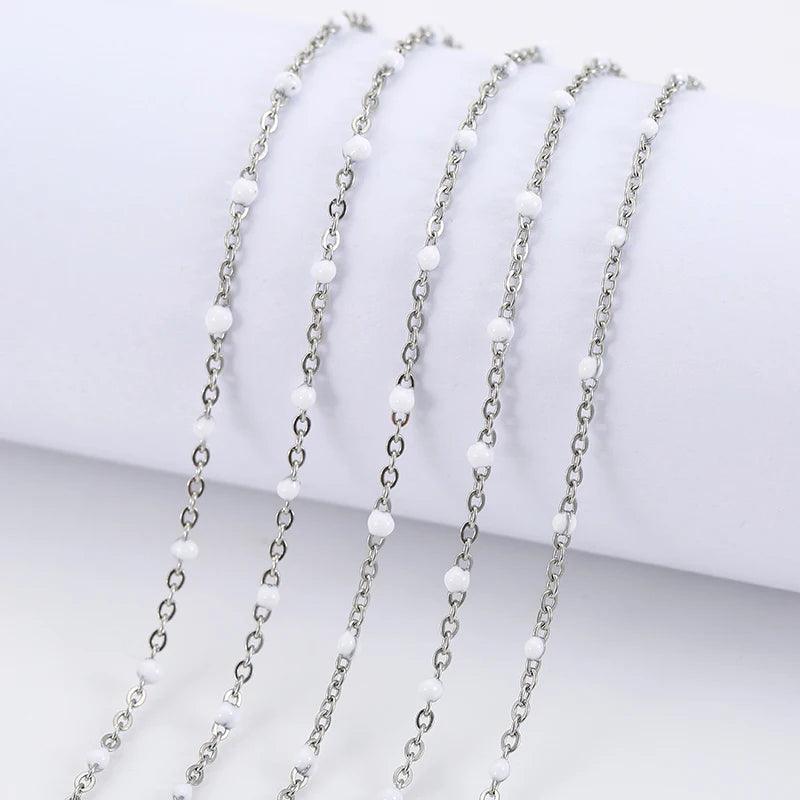 2meters Stainless Steel Chains Bulk Lot Gold Color Diameter 1.5mm Necklace Link Chains for Diy Bracelet Jewelry Making Supplies