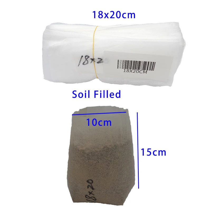 Biodegradable Nonwoven Fabric Nursery Plant Grow Bags Seedling Growing Planter Planting Pots Garden Eco-Friendly Ventilate Bag