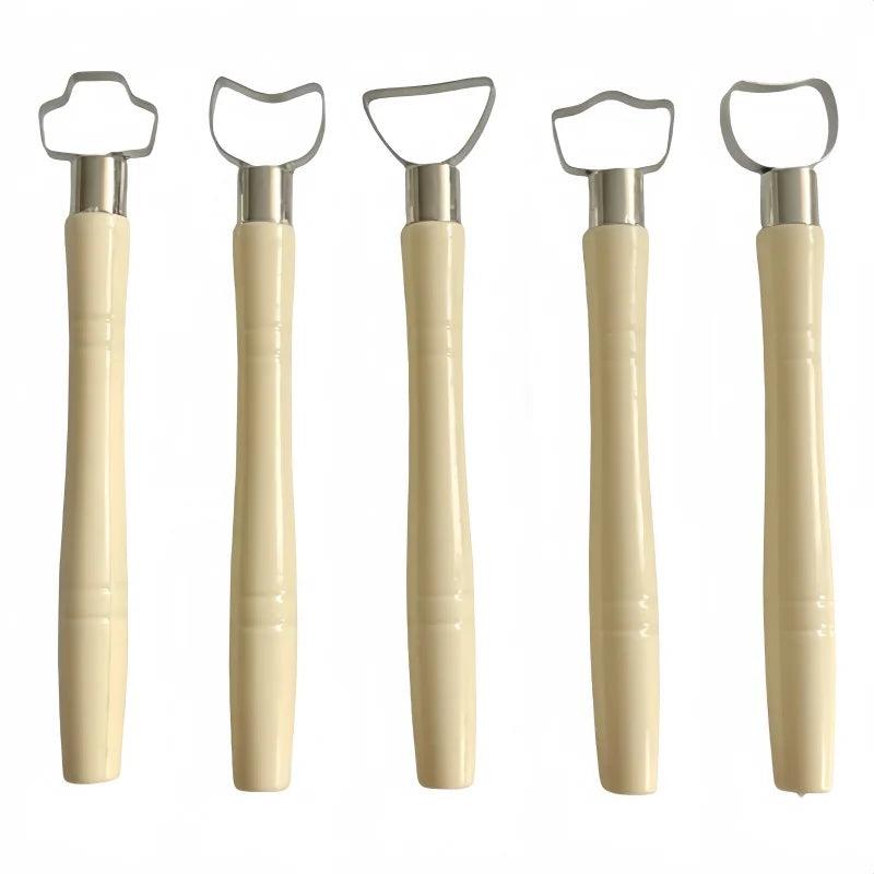 Stone plastic clay teapot handle repair knife 5 sets of shaping repair plastic ceramic tools