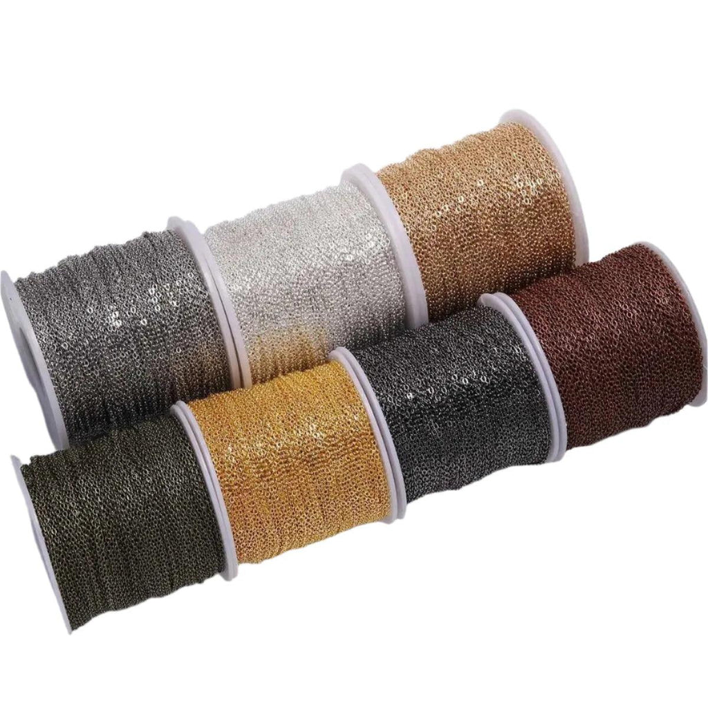 5 M/lot Gold/Bronze Plated Necklace Chain For Jewelry Making Findings DIY Necklace Chains Materials Handmade Supplies