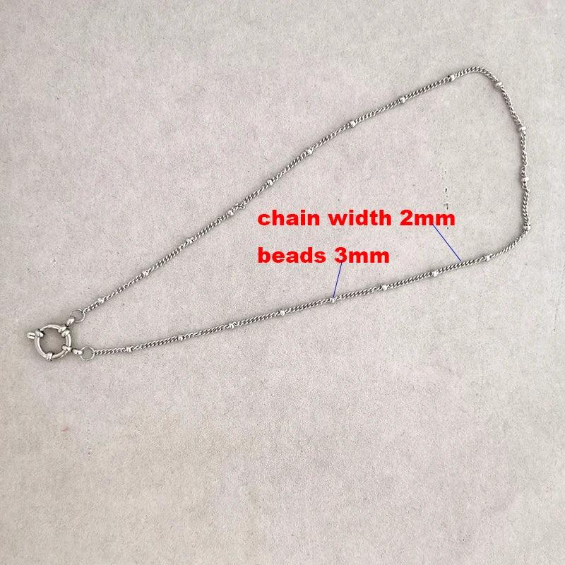 Anchor Clasp Necklace Women Men Choker Stainless Steel Geometric Link Cuba Chain Basic DIY Gold Silver Color Buckle Design
