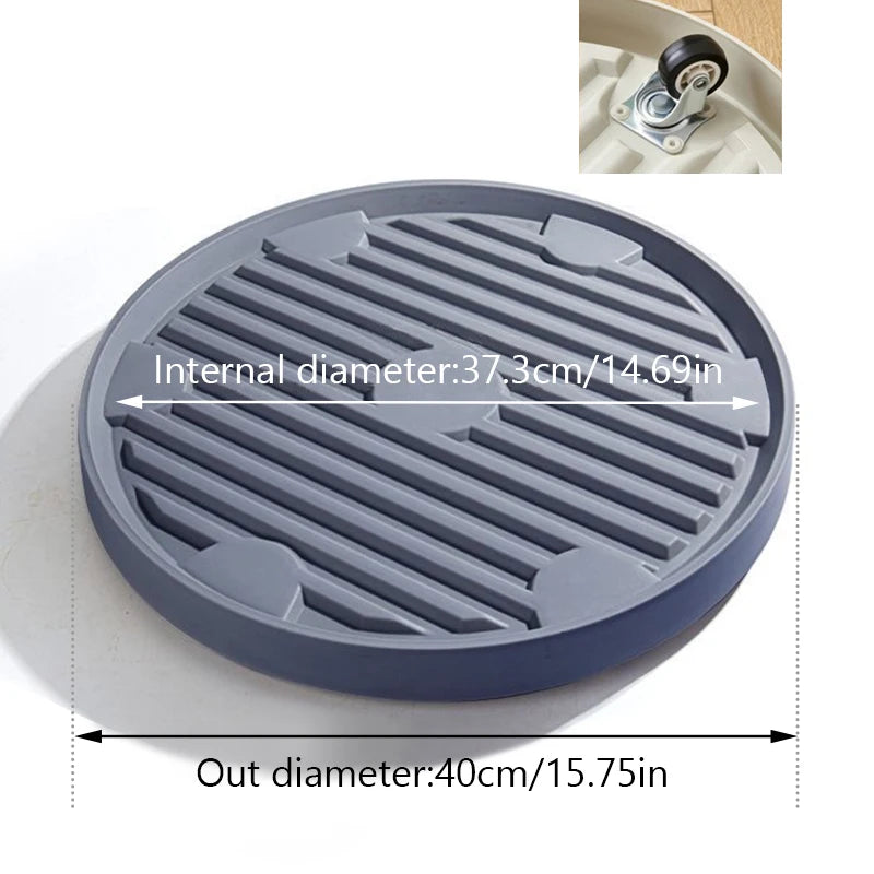 Removable Flower Pot Tray With Wheels Round Movable Planter Dolly Trolley Pallet Outdoor Indoor Tree Flower Plants Planter Stand