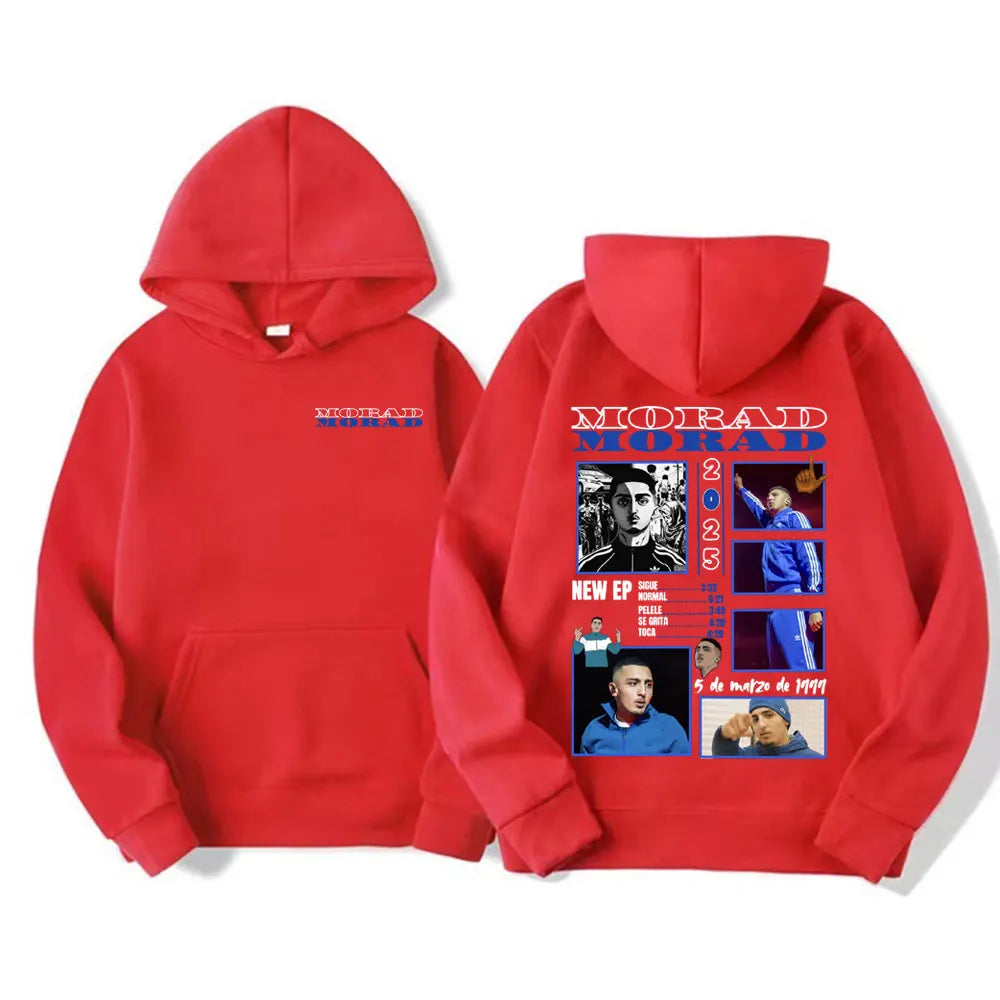 Rapper Morad MDLR 2025 Tour Merch Sweatshirts Men Fashion Hip Hop Pop Music Hoodies Unisex High Quality Casual Hoodie Streetwear