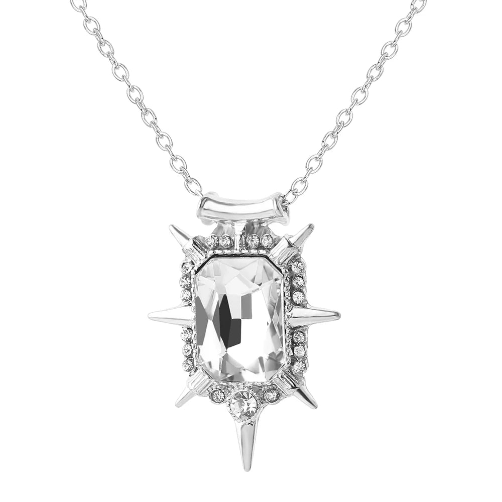 Gemstone Necklace Crystal Energy Healing Handmade Pendant Necklace for Women Men Yoga Jewelry