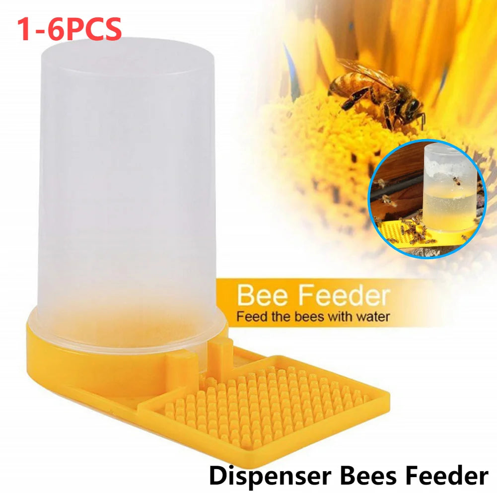 1-6PCS Bee Feeder Honey Non-toxic Beekeeping Water Dispenser Watering Bee Drinker Tool Bee Nest Door Feeding Drinking Water Box