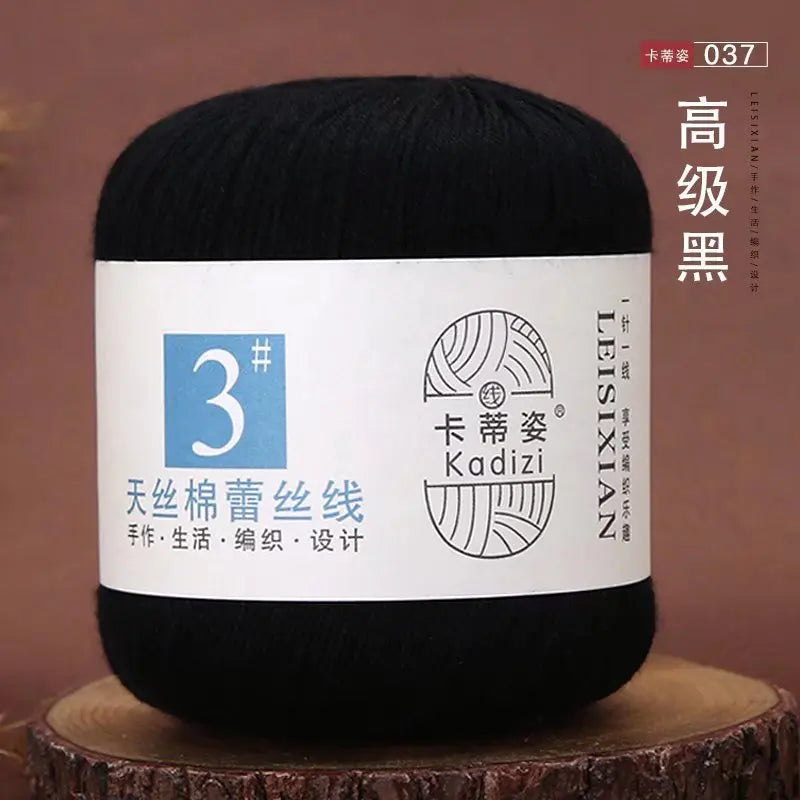 100 Percent Mercerized Cotton Lace Yarn for Hand Knitting and Crochet Arts Crafts