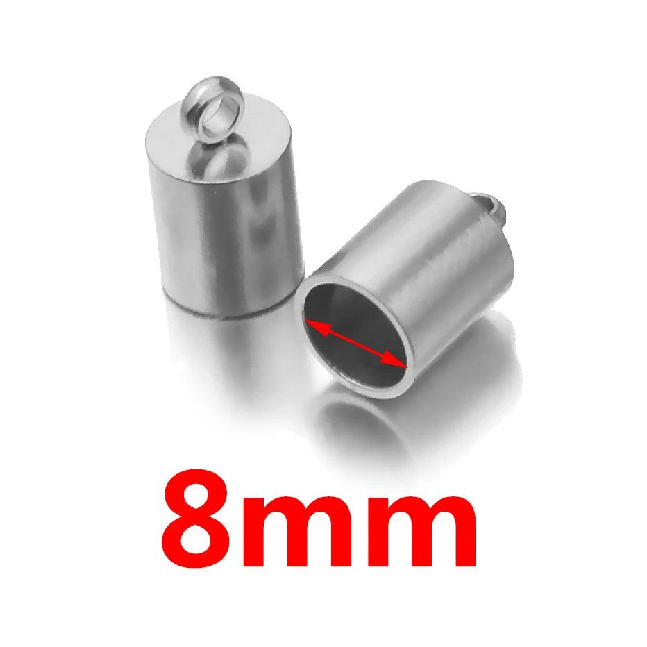 10pcs Stainless Steel Plated Gold Clasps Hooks Cords End Caps Cord for Jewelry Making Bracelet Necklace DIY Jewelry Findings