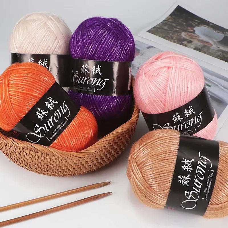 1Pc 100g Metallic Hand knitting Yarn Crocheting silk acrylic Yarn to knit sweater blanket hat line Crocheting bag slipper Thread