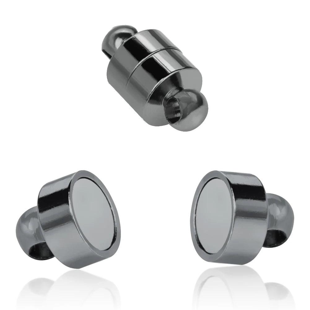 10 pcs/Lot Round Magnetic Clasp Cylinder End Buckle Magnet Claps for Chain Rope Connector DIY Jewelry Bracelet Necklace