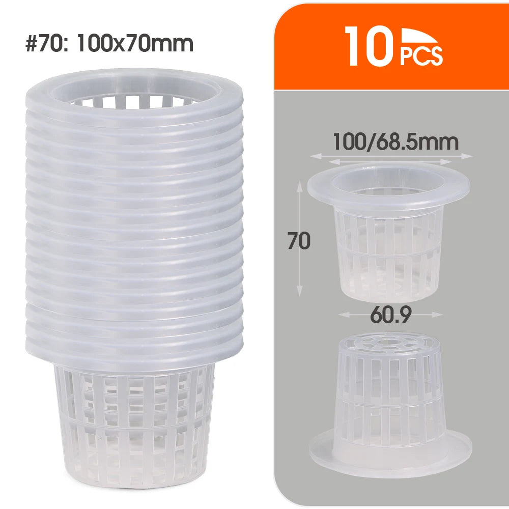 Transparent Plastic Slot Mesh Net Plant Cup for Hydroponics Aquaponic Orchid Bucket Basket Wide  Pot Aeroponic   Soilless Contai