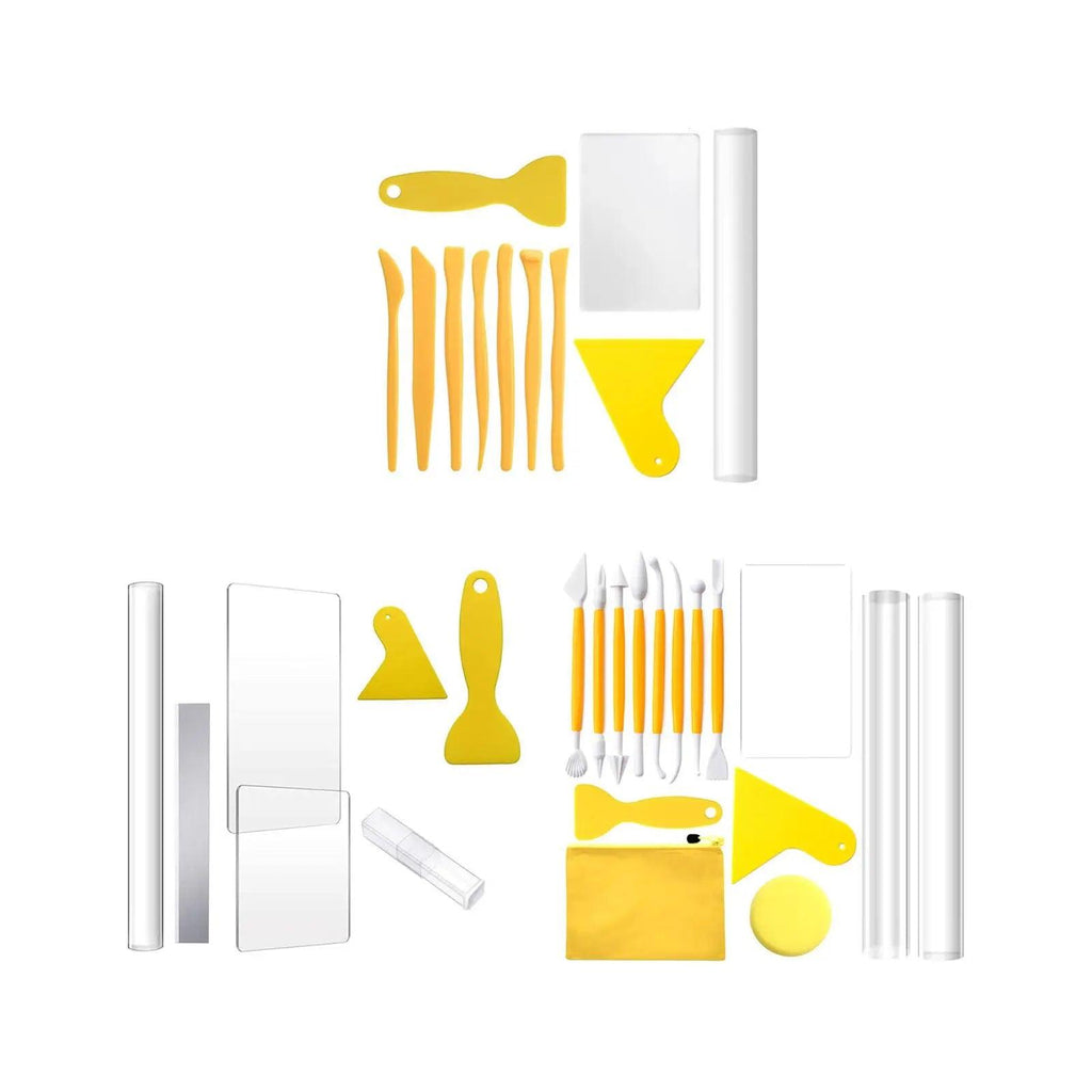 Polymer Clay Cutter Tools Modelling Supplies Acrylic Clay Roller for Kids Adults Art Craft Projects DIY Craft Ceramic Clay