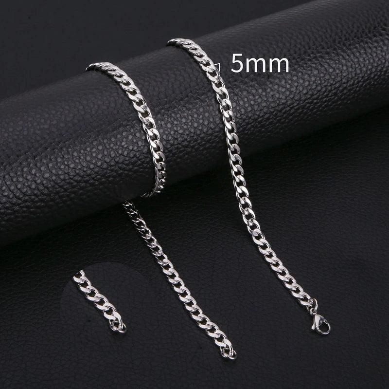 HIYEE NK Cuban Chain for Women Men Necklace Jewelry Gift Classic Style 50 Length For High Polished Non Fade Wholesale Fashion