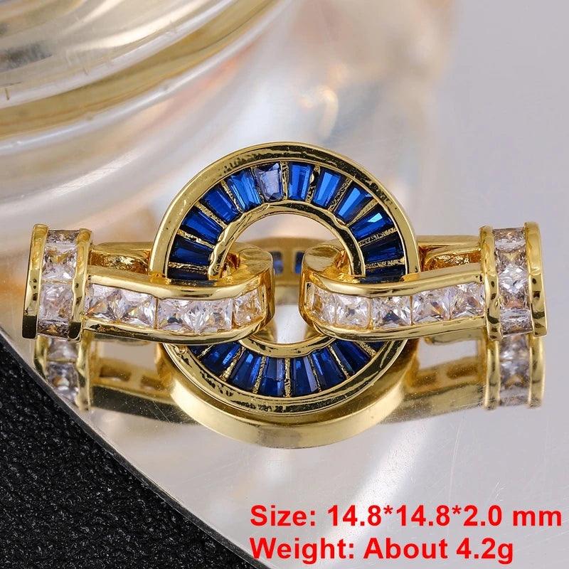 Juya 18K Real Gold Plated Decoration Oval Round Carabiner Lobster Clasp Accessories For DIY Luxury Handicraft Jewelry Making
