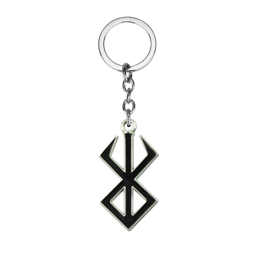 Berserk Symbol Pendant Necklace The Mad Warrior of Norse Viking Mythology Mens Hip Hop Jewelry
