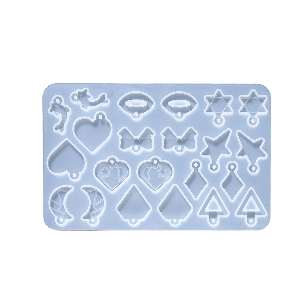 Earring Pendants Epoxy Resin Silicone Mold Heart Shape Mould for DIY Keychain Earring Pendant Jewelry Making Casting Crafts