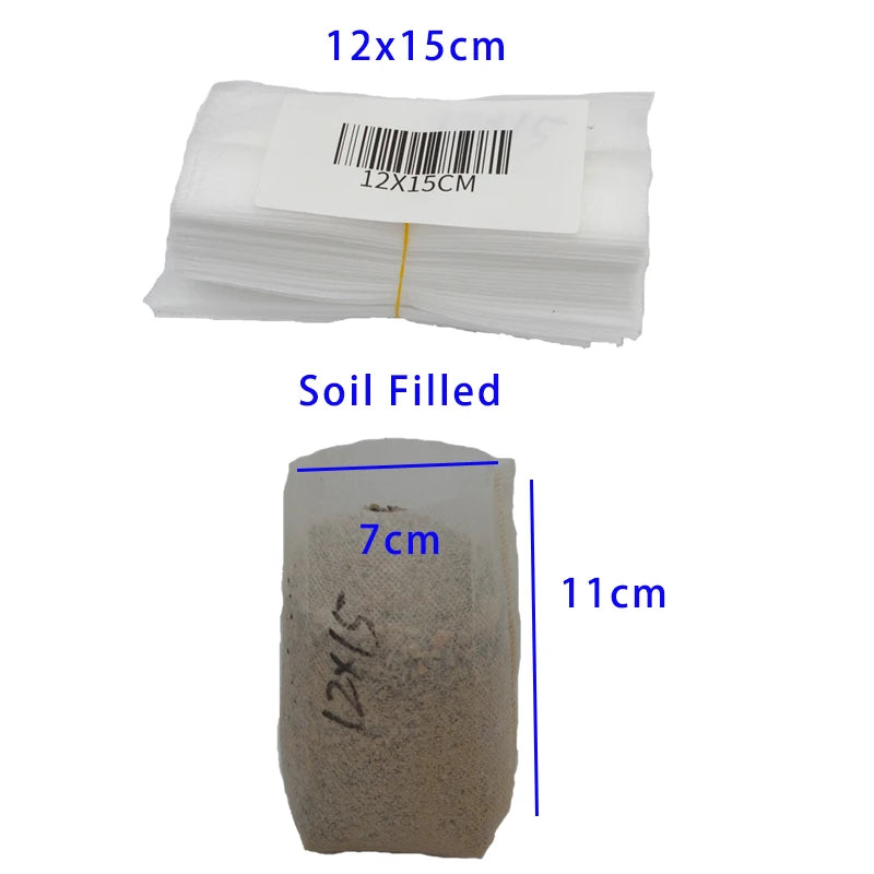 Biodegradable Nonwoven Fabric Nursery Plant Grow Bags Seedling Growing Planter Planting Pots Garden Eco-Friendly Ventilate Bag