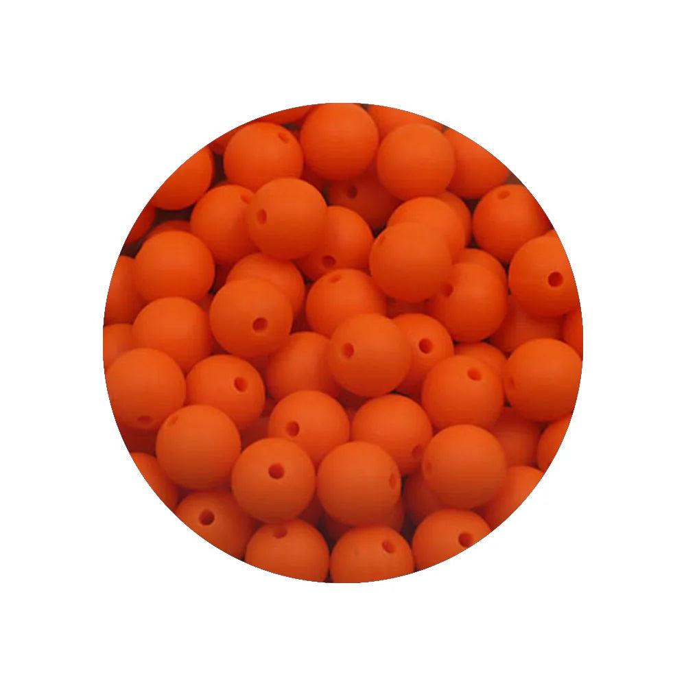 Kivoct 100Pcs 12MM Round Silicone Beads For Jewelry Making DIY  Pacifier Chain Necklace Keychain Accessories