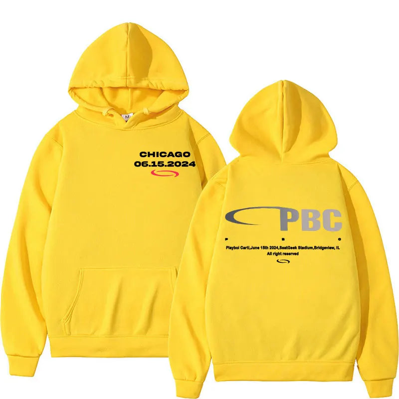 Playboi Carti PBC Opium Label Logo Print Hoodies Men Women Harajuku Y2k Hip Hop Sweatshirt Fashion Casual Fleece Pullover Hoodie