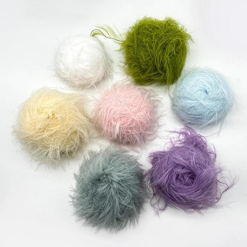 YOMDID 50g/pc Long Plush Yarn Faux Fur Thread Handcraft DIY Sweater Scarf Hat Glove Knitting Yarn Handmade Decor Crochet Yarn