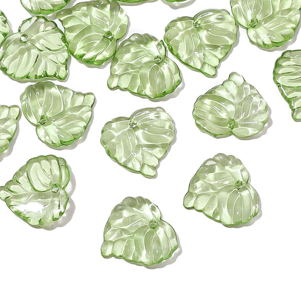 10/50Pcs Acrylic Mini Tree Leaf Beads Unique Loose Beads Handmade DIY Making Jewelry Earrings Necklace Accessories Materials
