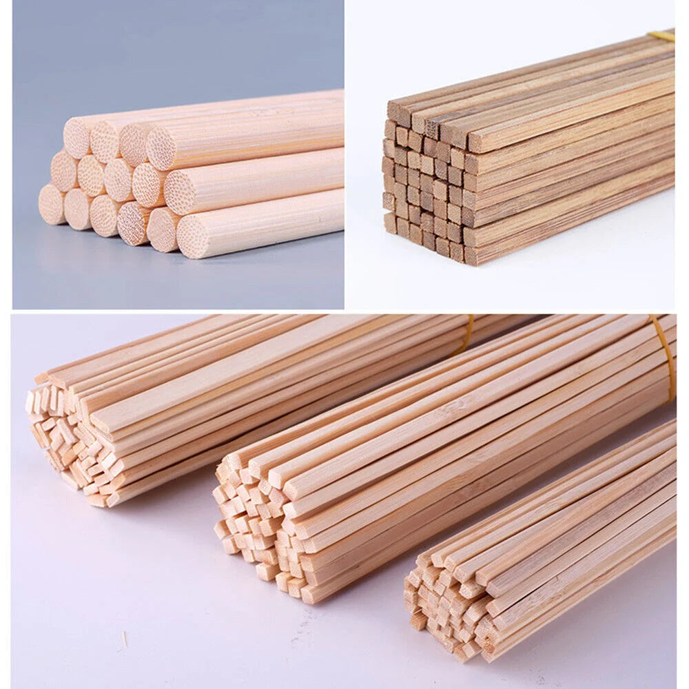 chzimade 10PCS  Carbonization Bamboo Wood Building Model Material DIY Handmade Craft Furniture Lantern Making Ornaments