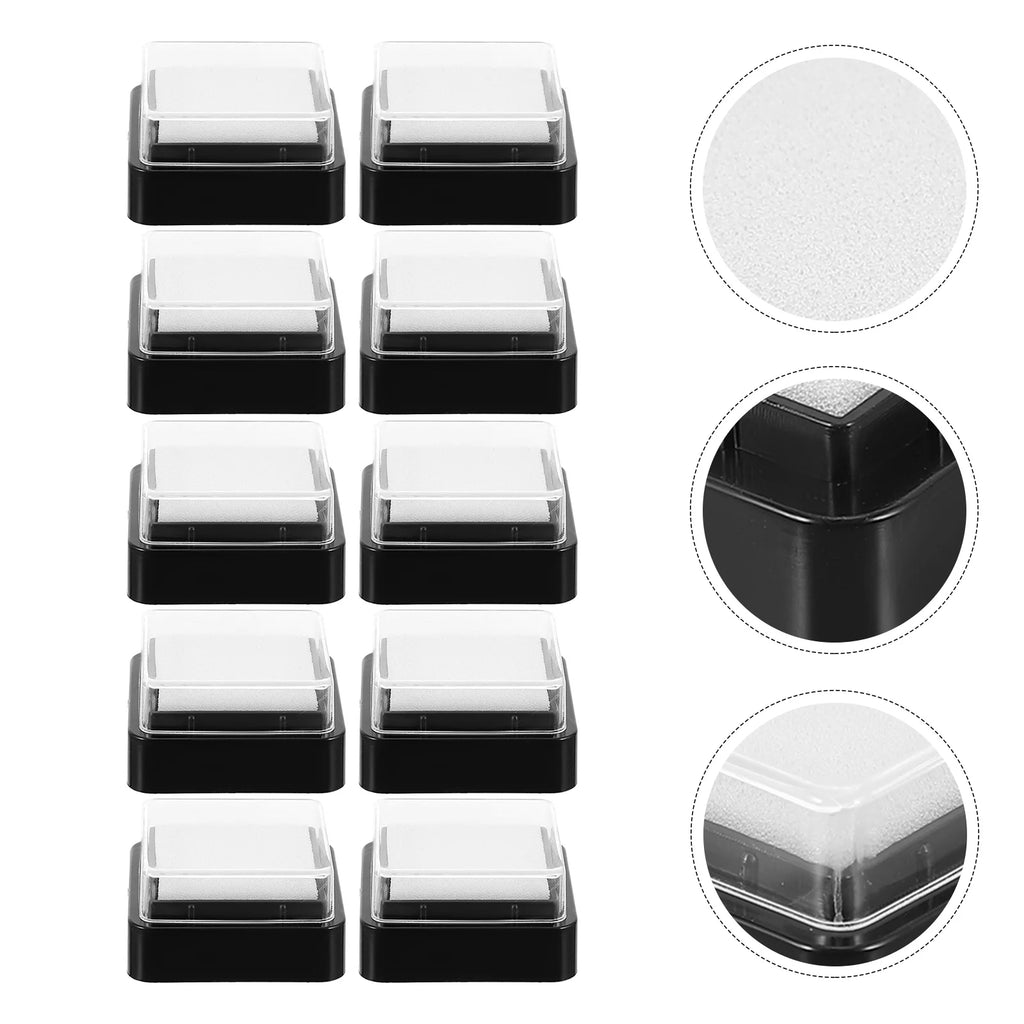 10pcs Empty Blank Ink Pad Ink DIY Ink Stamp Pad for Ink Refill DIY Painting Scrapbooking Craft Project 3* 3CM