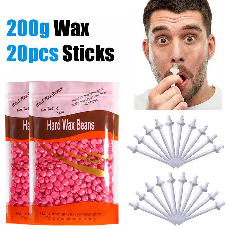 Painless Nose Nose Hair Stick Wax Bean Set Nose Wax Applicators For Hair Removal Tool Wax Accessories Beeswax Safe