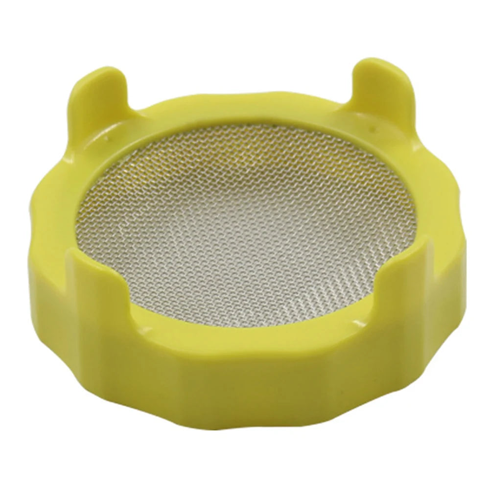 1pc Plastic Sprout Lid For Wide Mouth Jars Grow Bean Sprouts Alfalfa Salad Garden Supply Stainless Steel Mesh Design Sprout Lid