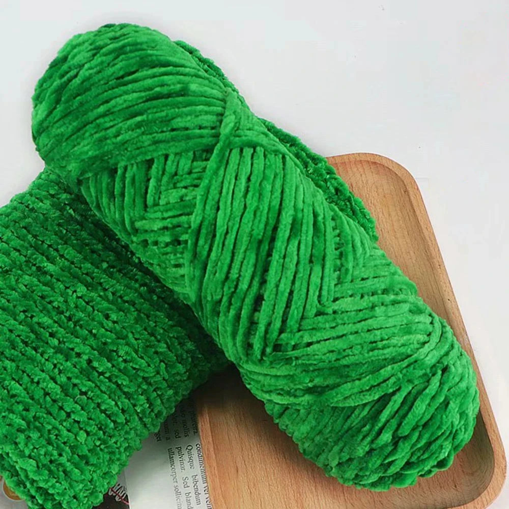 Chenille Soft Velvet Yarn 95g Blended Knitting Wool for Handmade Scarf Coat Baby Blanket and Hat