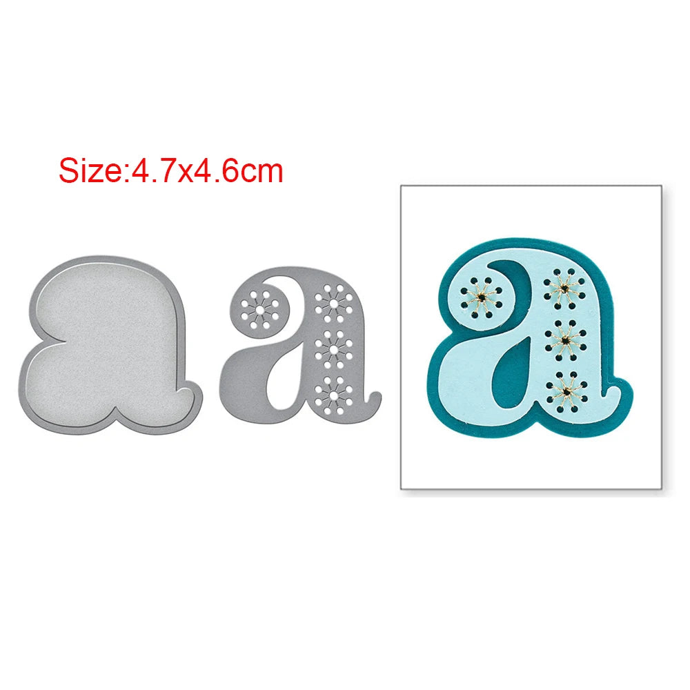 Stitched Alphabet Metal Cutting Dies Stitched Punctuation Symbols Numbers Die Cuts for DIY Scrapbooking Crafts Card Making