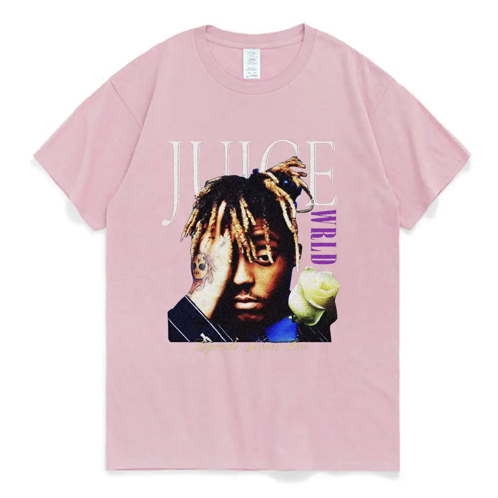 Rapper Juice Wrld 999 Short T Shirt Men's Women's Letter Printed Tshirts Y2k Casual Fashion Sportswear Summer Clothing