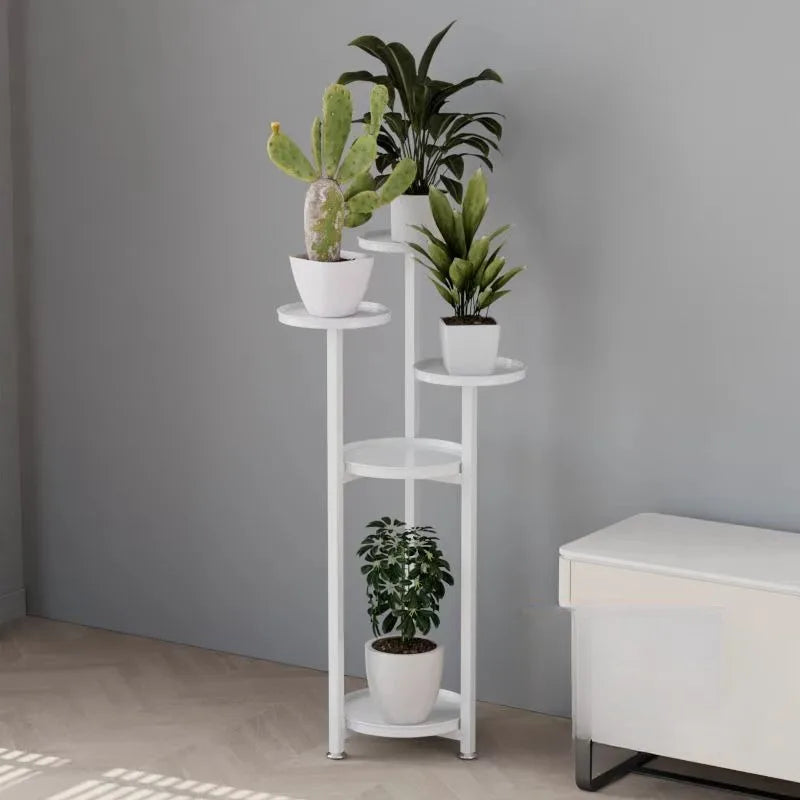 Multi-Storey Iron Shelves For Plant Floor-To-Ceiling Balcony Pot Plant Stand Flower Rack Living Room Lobby Display Flower Stand