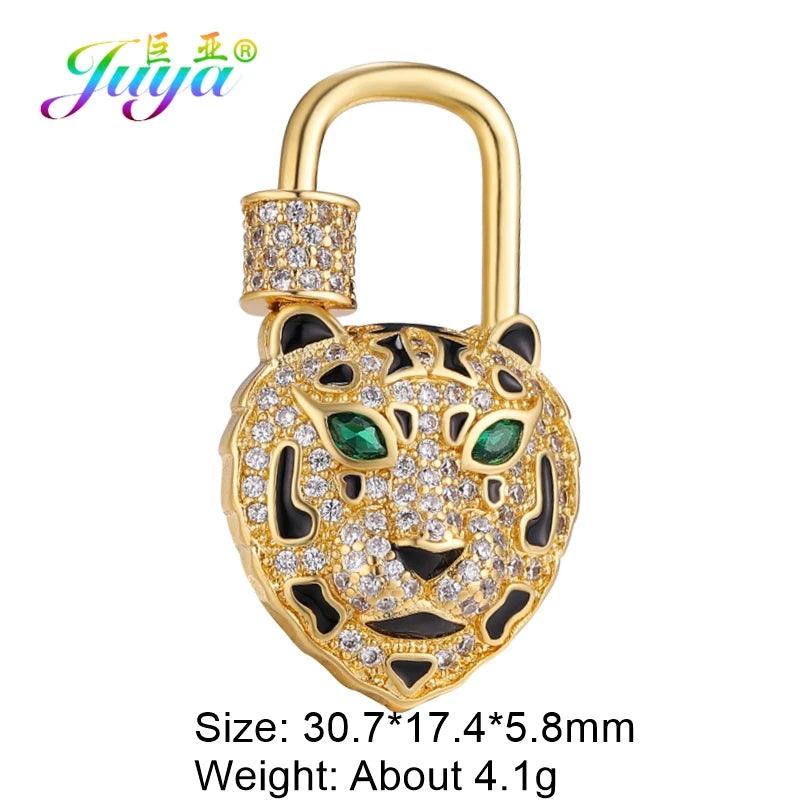Juya 18K Real Gold Plated Decoration Oval Round Carabiner Lobster Clasp Accessories For DIY Luxury Handicraft Jewelry Making