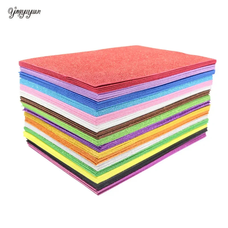 5Sheets 20*30cm Glitter Foam Paper Sparkles Paper for Children's Craft Activities DIY Cutters Handcraft Foam Paper Without Glue