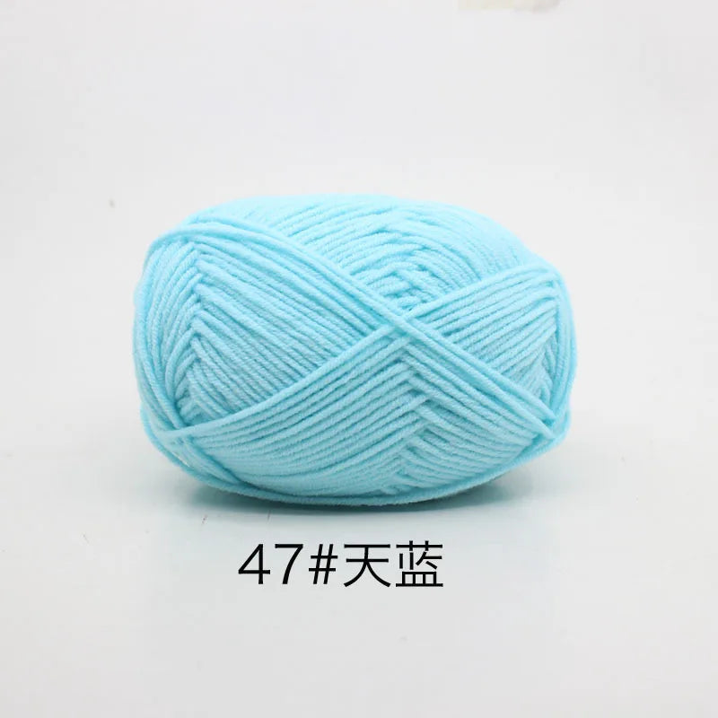 4ply Milk Cotton Knitting Yarn Set for Crochet Crafts and DIY Projects