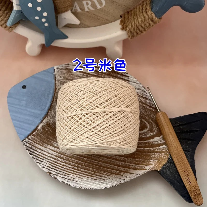 100g 100% Cotton Crocheting Lace Yarn for Hand Knitting and Amigurumi Projects