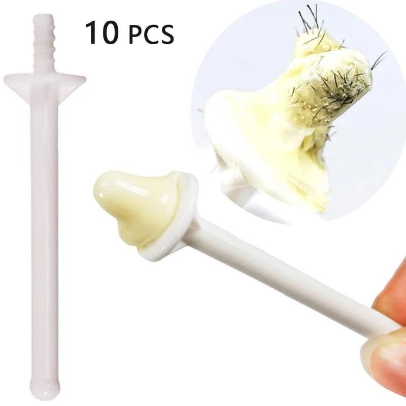 20 Pcs 2 In 1 Multi Use Wax Stick Hair Removal Kits Nose Wax Stick Nose Hair Removal Tool Kit Beeswax Safe Quick Beads Strips