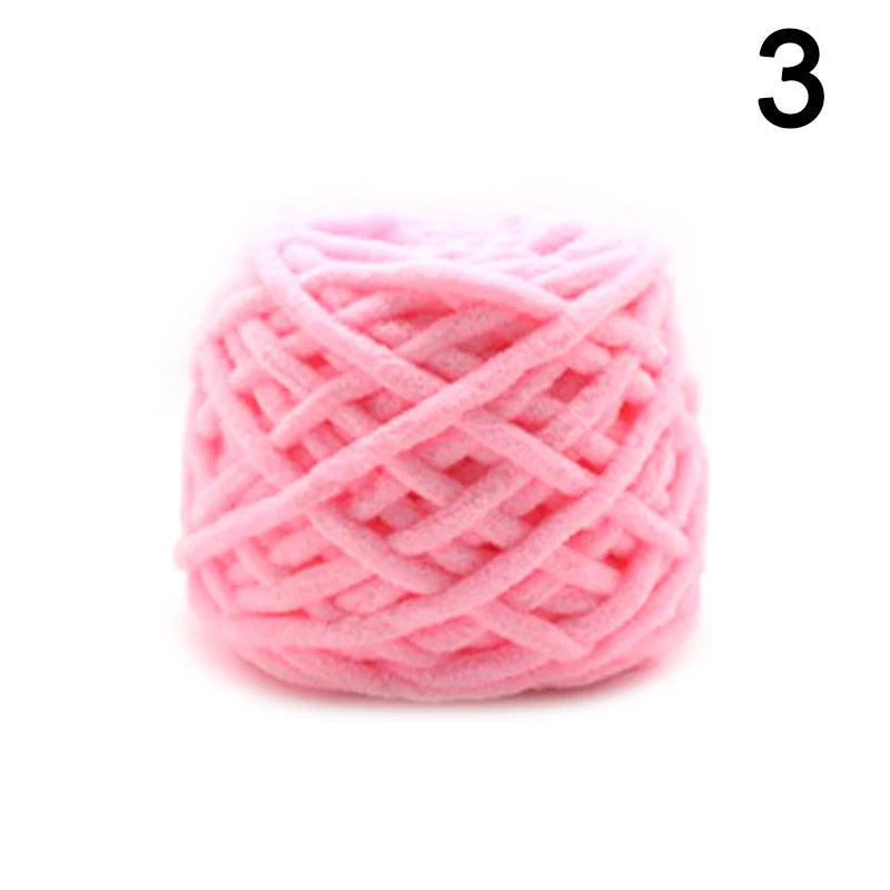 100g Chenille Knitting Chunky Yarn Soft Thick Ice Strip Line Hand Crochet Weaving Scarf Blanket Thread