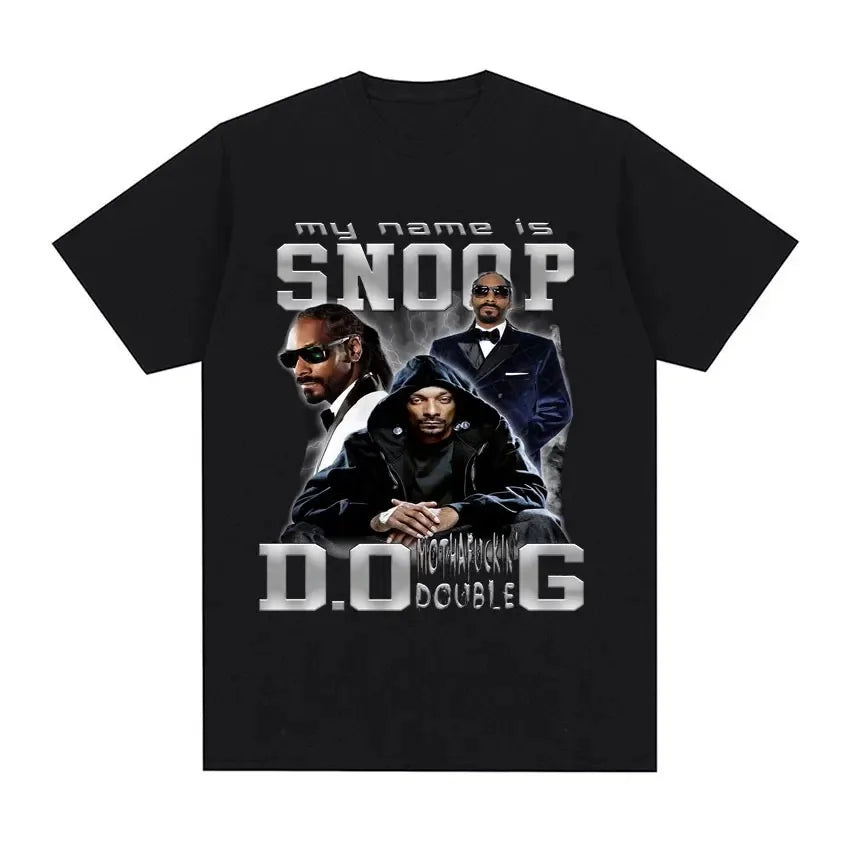 Funny Snoop Dogg Graphic T Shirt for Men Hip Hop Fashion Oversized Streetwear Summer Style