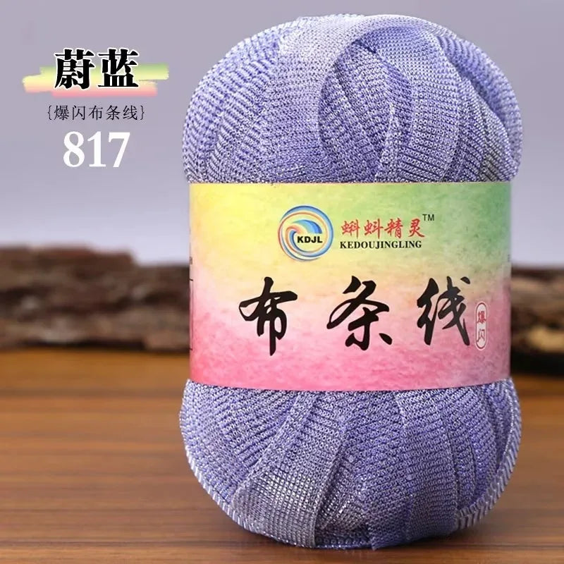 Colorful Sparkling Metallic Knitting Yarn 50g 30m Crochet