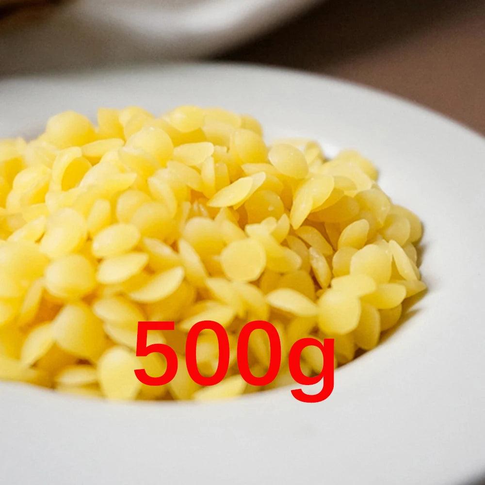 500/1000g Natural Beeswax Wax Granule DIY Handmade Candle Making Raw Material Supplies Yellow/White Scented Smokeless